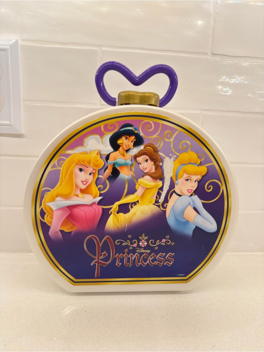 Disney princess jewelry carry case heart shape